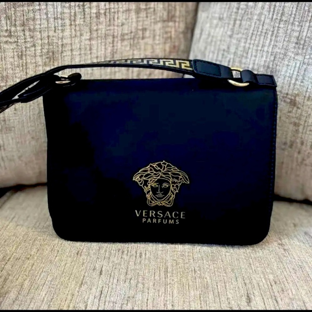 Versace perfumes vegan leather purse